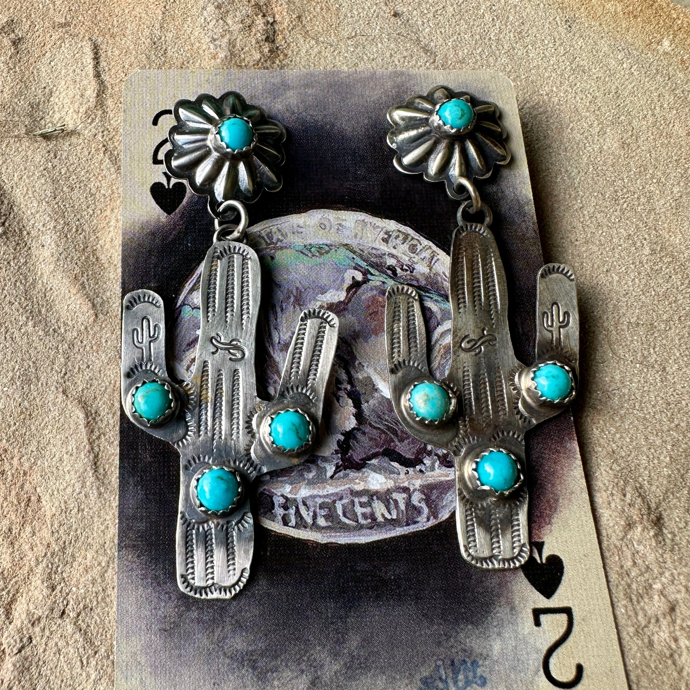 Rock on Turquoise and Leopard LV Accent Keep It Gypsy Earrings